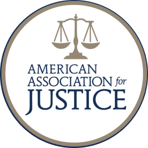 A picture of the american association for justice logo.
