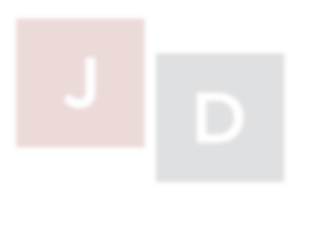 A red and gray square with the letters j and d