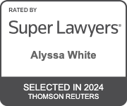 Super Lawyers rating for Alyssa White in 2024.