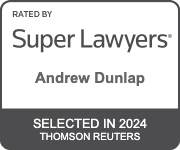 Super Lawyers 2024 selection for Andrew Dunlap.