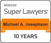 Super Lawyers rating for Michael A. Josephson.